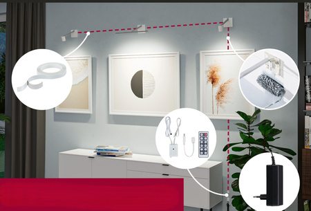 Oprawa ścienna XANA LED zestaw 5.5W 420lm 2700K 230/24V szczotkowane aluminium PAULMANN PL95577