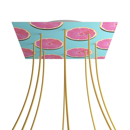 Kwadratowa podsufitka maskownica sufitowa XXL Rose-One, 400 mm, 8 otworów i 4 otwory boczne- PROMOCJA Creative cables BKROQ408F-PROMO-KROQ408F204