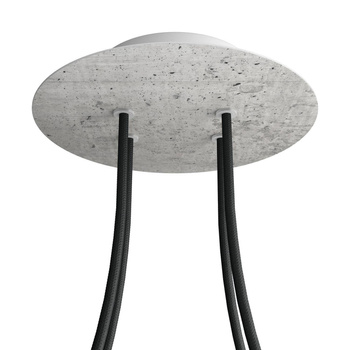 Duża okrągła podsufitka rozeta sufitowa Rose-One, średnica 200 mm, 4 otwory i 4 otwory boczne Creative cables BKROR204F-KROR204F106