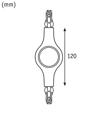 URail System Łącznik liniowy LED 1x5,8W czarny 230V Metal ściemniany