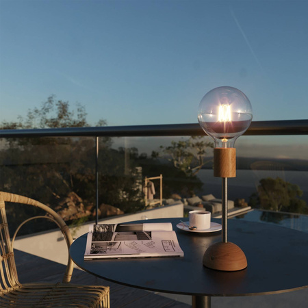 Przenośna i ładowalna lampa Cabless02 z żarówką G125 Globe Creative cables BCABLESS02-B04-CABLESS02-NAT-B04