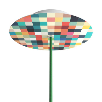 Duża okrągła podsufitka rozeta sufitowa Rose-One, średnica 200 mm, 1 otwór centralny i 4 otwory boczne  - PROMOCJA Creative cables BKROR201F-PROMO-KROR201F201