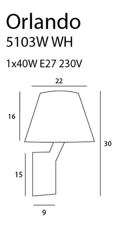 Maxlight Orlando Kinkiet Biały Satyna 5103W/WHNM