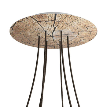 PROMO Duża okrągła podsufitka maskownica sufitowa XXL Rose-One, średnica 400 mm, 6 otworów i 4 otwory boczne - PROMOCJA Creative cables BKROR406F-PROMO-KROR406F304