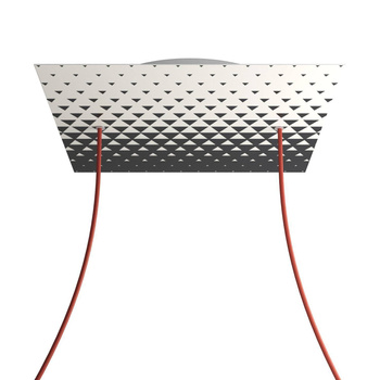 Kwadratowa podsufitka maskownica sufitowa XXL Rose-One, 400 mm, 2 otwory i 4 otwory boczne- PROMOCJA Creative cables BKROQ402F-PROMO-KROQ402F205