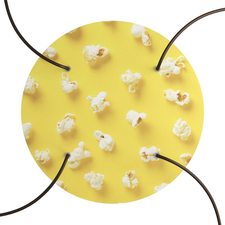 Duża okrągła podsufitka maskownica sufitowa XXL Rose-One, średnica 400 mm, 4 otwory i 4 otwory boczne - PROMOCJA Creative cables BKROR404F-PROMO-KROR404F203