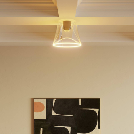 Plafoniera designerska z przezroczystą stożkową żarówką Ghost Creative cables BIP44-E27-1-L6-IP44-E27-1-N-L6