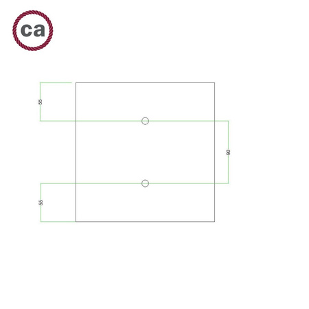 Duża okrągła podsufitka rozeta sufitowa Rose-One, średnica 200mm, 2 otwory i 4 otwory boczne  - PROMOCJA Creative cables BKROQ202F-PROMO-KROQ202F202