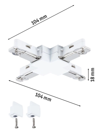 Łącznik szynowy X URail system 230V czarny mat / tworzywo sztuczne