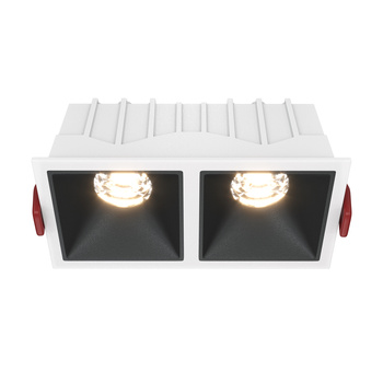 Downlight White and black Alfa LED Maytoni DL043-02-10W3K-SQ-WB