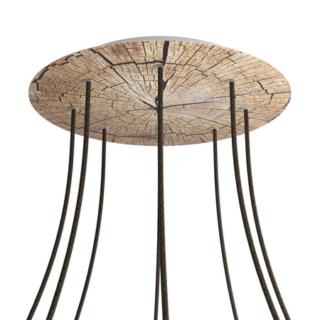 Duża okrągła podsufitka maskownica sufitowa XXL Rose-One, średnica 400 mm, 8 otworów i 4 otwory boczne - PROMOCJA Creative cables BKROR408F-PROMO-KROR408F304