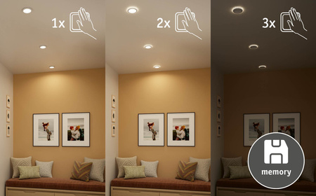 Oprawa wpuszczana SORMUS LED 6.5W 560lm / 180lm 3000K IP65 230V biały / tworzywo sztuczne PAULMANN PL92247