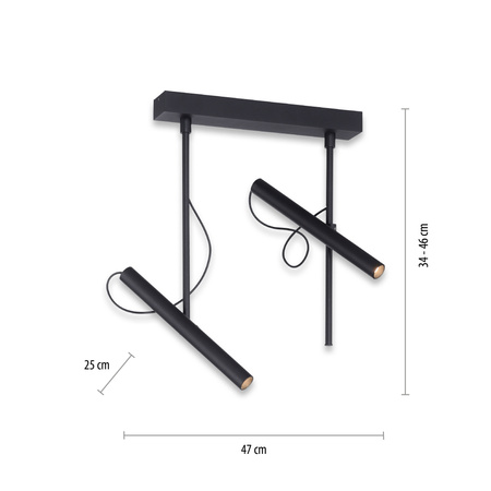 Lampa Sufitowa Czarny PURE-TUTUA 003902-027886 Newgarden