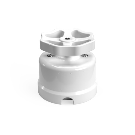 włącznik/włącznik z białej porcelany z pokrętłem Creative cables BPBOXSW080BIA-PBOXSW080BIABIA