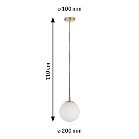 Lampa wisząca MENJA Neordic max. 1x20W E27 230V  biały / mosiądz szczotkowany