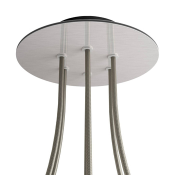 Duża okrągła podsufitka rozeta sufitowa Rose-One, średnica 200 mm, 6 otworów i 4 otwory boczne Creative cables BKROR206F-KROVNR206F109