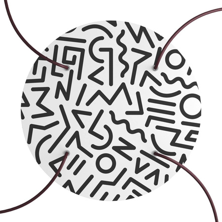 Duża okrągła podsufitka maskownica sufitowa XXL Rose-One, średnica 400 mm, 4 otwory i 4 otwory boczne - PROMOCJA Creative cables BKROR404F-PROMO-KROR404F202