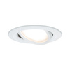 Oprawa do wbudowania NOVA COIN LED wychylna 6W 470lm 84mm 2700K IP23 230V biały mat / aluminium PAULMANN PL93448