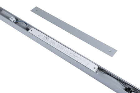 Oprawa liniowa systemu LINION Power Channel LED 17W 1m 3000K IP20 100VA 230V/24V chrom matowy RAL 9006 / aluminium PAULMANN PL98205