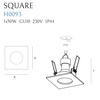 Maxlight Square H0093 Oprawa podtynkowa Czarna IP44