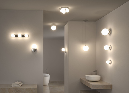 Lampa sufitowa łazienkowa GOVE LED 5W 400lm 3000K IP44 230V chrom satyna / metal