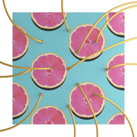 Kwadratowa podsufitka maskownica sufitowa XXL Rose-One, 400 mm, 12 otworów i 4 otwory boczne- PROMOCJA Creative cables BKROQ4012F-PROMO-KROQ4012F204