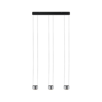 Lampa wisząca ALDAN LED DIM 3x9W 3X450lm 2700K 230V czarny / szczotkowane aluminium