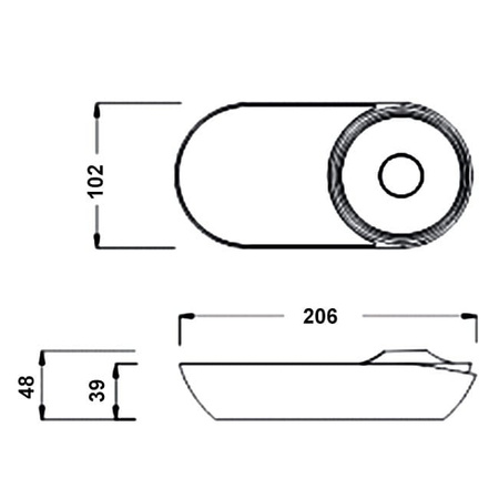 OPRAWA SUFITOWA N-METRO - BARWA CIEPŁA - 10W ULDL208 Unilight
