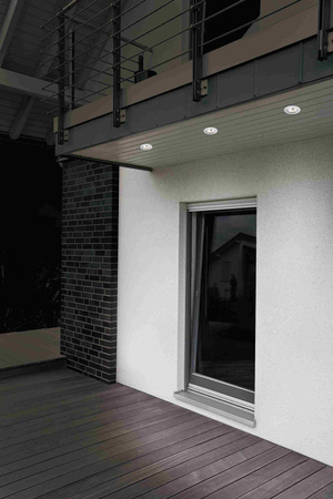 Oprawa do wbudowana Premium line GU5.3. 79mm IP44  230V biały / aluminium