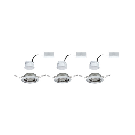 Base Coin oprawa wbudowana ruchoma LED 3-st ściemnianie 3x5W 230V 51mm Żelazo Szczotkowane/Metal PAULMANN PL93425