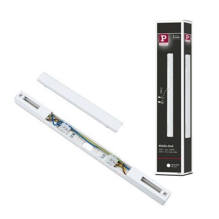 Zasilanie środkowe systemu URail max.1000W 230V biały RAL9003 / tworzywo sztuczne PAULMANN PL95643