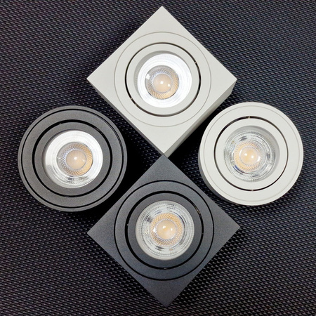 Natynkowy SLIM Downlight Okragly CZARNY Spot 5cm LOC4 Unilight