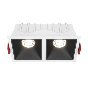 Downlight White and black Alfa LED Maytoni DL043-02-10W4K-SQ-WB