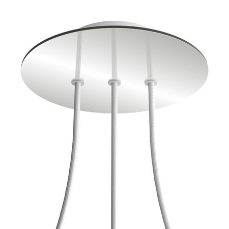 Duża okrągła podsufitka rozeta sufitowa Rose-One, średnica 200 mm, 2 otwory i 4 otwory boczne Creative cables BKROR203LF-KROR203LF112