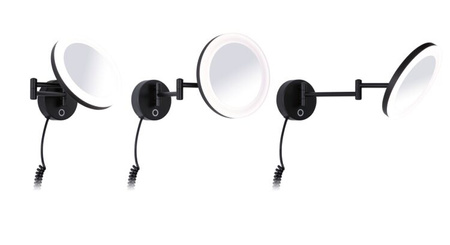 Lusterko kosmetyczne MASUA LED 4W 2700/4000/6500K +wyłącznik IP44 230V czarny matowy / metal