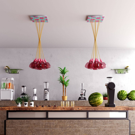 Kwadratowa podsufitka maskownica sufitowa XXL Rose-One, 400 mm, 9 otworów i 4 otwory boczne- PROMOCJA Creative cables BKROQ409EF-PROMO-KROQ409EF202