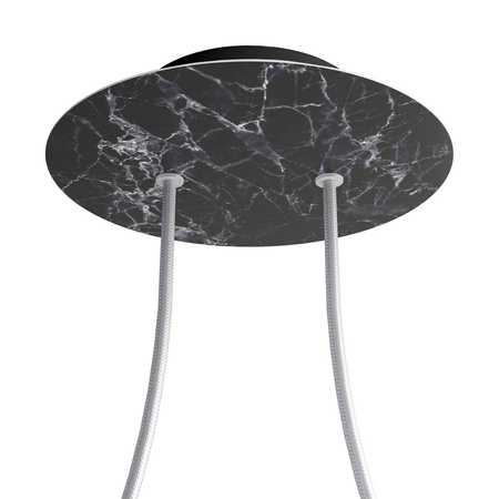 Duża okrągła podsufitka rozeta sufitowa Rose-One, średnica 200 mm, 2 otwory centralne i 4 otwory boczne Creative cables BKROR202F-KROVNR202F104