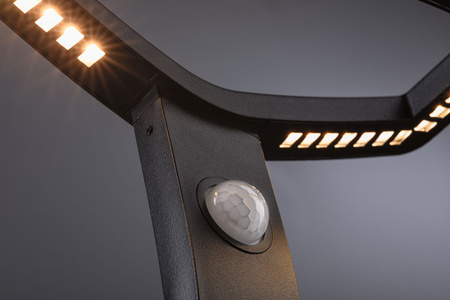 Oprawa ogrodowa ALARA LED 10W 450lm 3000K 665mm czujnik ruchu i zmierzchu IP44 230V antracyt / aluminium