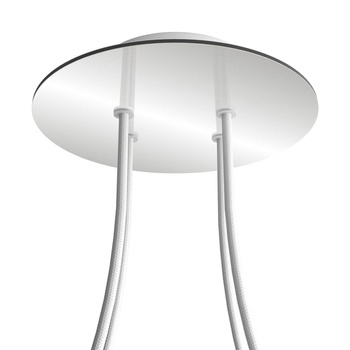 Duża okrągła podsufitka rozeta sufitowa Rose-One, średnica 200 mm, 4 otwory i 4 otwory boczne Creative cables BKROR204F-KROR204F112