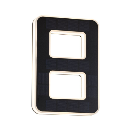 Oprawa elewacyjna SOLAR LED numer domu 8 3000K IP44 wymienny akumulator / czarna