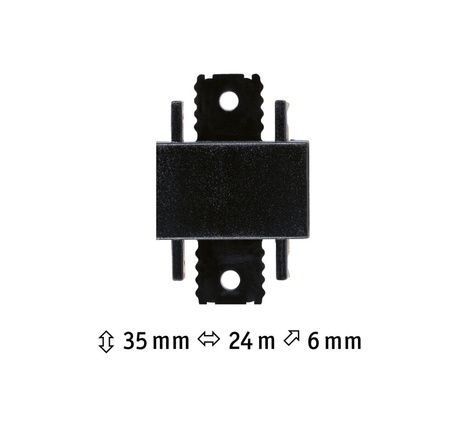 Łącznik szynowy I VEYA system 48V DC czarny matowy / tworzywo sztuczne PAULMANN PL95724