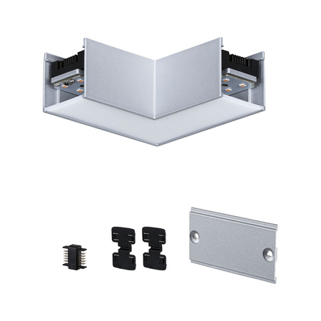 Łącznik L systemu LINION LED 3,5W 90st. 3000K 200lm IP20 24V chrom matowy RAL 9006 / aluminium PAULMANN PL98176