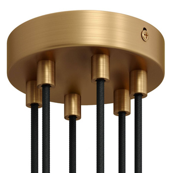 Okrągła podsufitka maskownica metalowa 6 otworów Creative cables BKRM126F-KRM126FOTSTERM