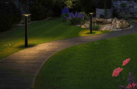 Oprawa ogrodowa Plug & Shine PLATE 600mm 7W 380lm 2200K IP44 24V antracyt / metal