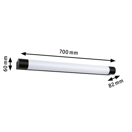 Oprawa ścienna nad lustro ORGON LED 1,5W 3000K 850lm 720mm IP44 230V czarny / aluminium