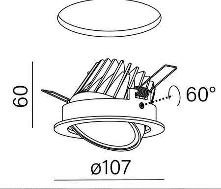 LED EYE hermetic L927 36° wpuszczany czarny 30416-L927-F1-00-12 AQForm