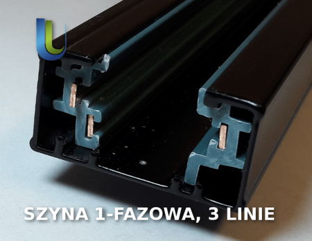 Reflektor szynowy LED - Zimna barwa - 12W 1-fazowy ULTL01 Unilight