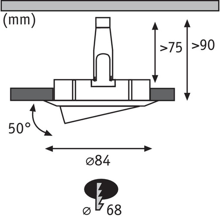 Oprawa do wbudowania NOVA  LED DIM wychylna GU10 max.35W 84mm 230V aluminium / auluminium