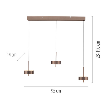 Lampa Wisząca Ciemny metalowy brąz Q-ROTATE 003902-030581 Newgarden