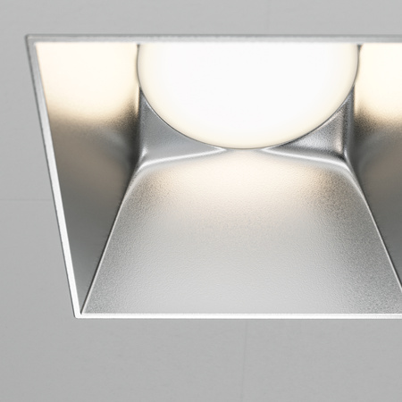 Downlight Matte silver Share Maytoni DL051-01-GU10-SQ-WS